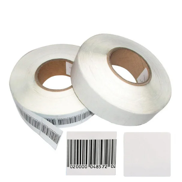 EAS Anti Theft RF 8.2MHz 4*4cm Barcode Soft Label Sticker (1000 pcs per roll)