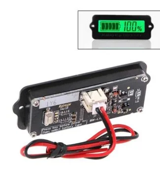 LY6W 12V/24V LCD Battery Power Monitor Detector Remaining Capacity Blue Color