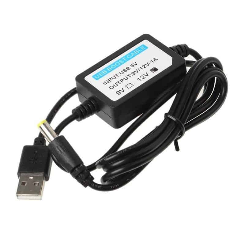 USB 500mA Adjustable Digital Display Booster Voltage Rising Wire 1 Meter  DC5-12V