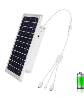 8W Solar Panel + Wall Holder + 6 pcs 18650 Battery