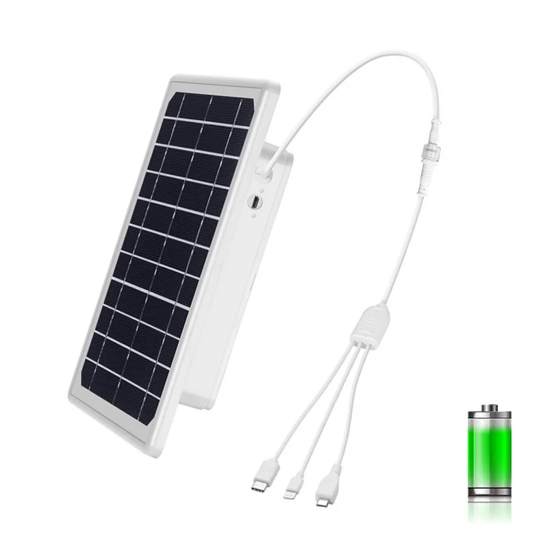 8W Solar Panel + Wall Holder + 6 pcs 18650 Battery