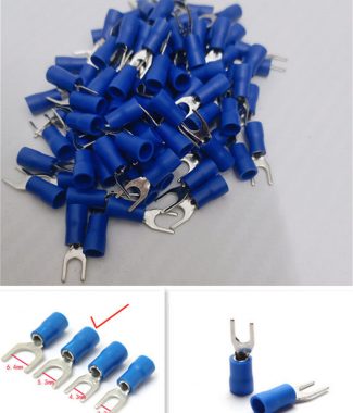 Blue Insulated Fork Wire Connector 5mm