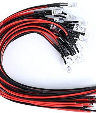 DC 12V LED Diodes 20cm Pre Wired 5mm Blue