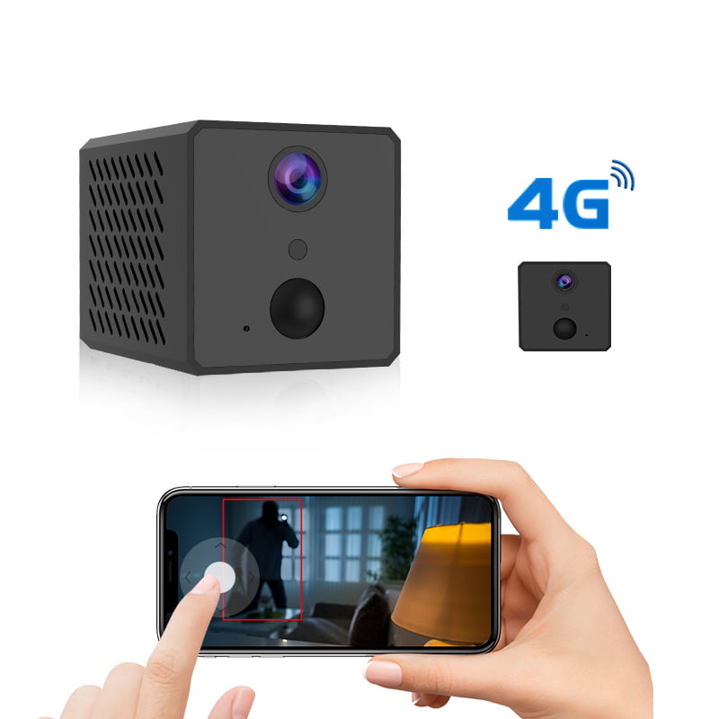 4G SIM Card 1080P Spy Camera Battery Powered + Charger MyGPS