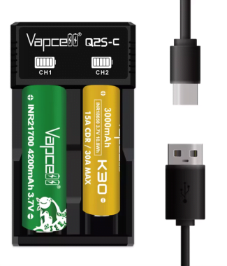 VapCell USB C Type Dual Charger DC5V