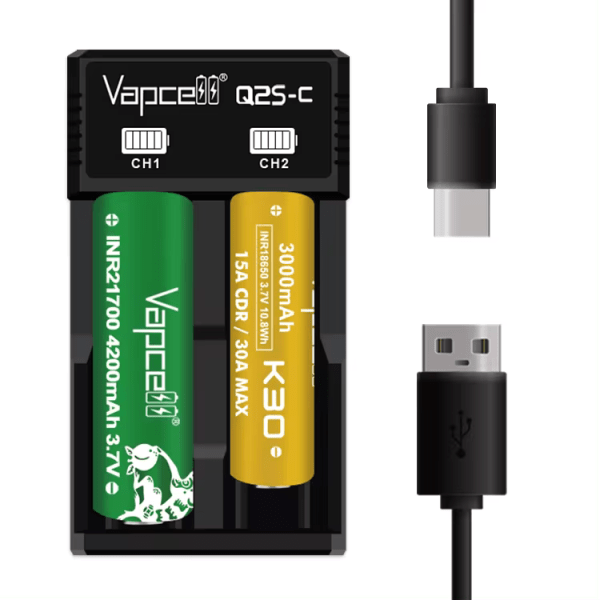 VapCell USB C Type Dual Charger DC5V