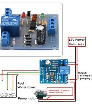 Black 12V Water Level Controller Switch Liquid Level Sensor Module