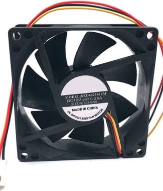 DC 12V 8025 Cooling Fan with Oil + 30 CM Cable 80*80*25mm